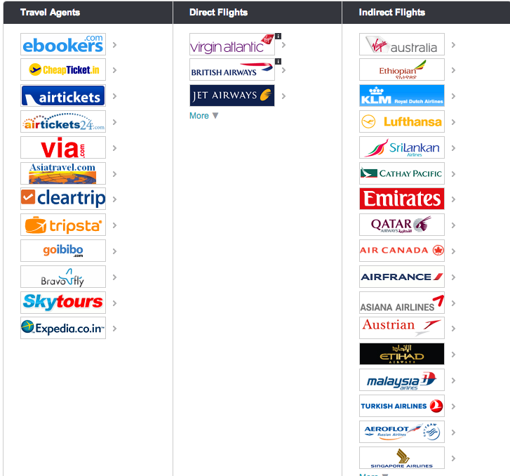 Vendors and partners Skyscanner