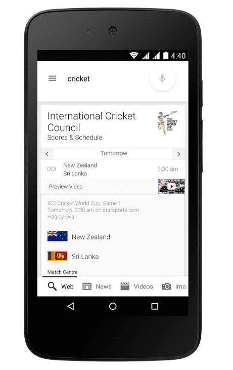  ICC Cricket World Cup 2015: Google all set to enhance your World Cup