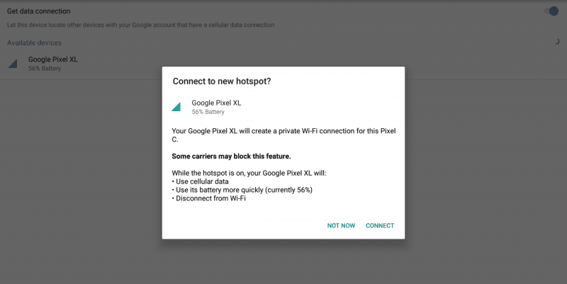 Instant Tethering available for Pixel and Nexus users