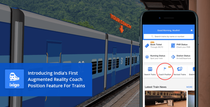 ixigo introduces India’s First AR feature for train passengers