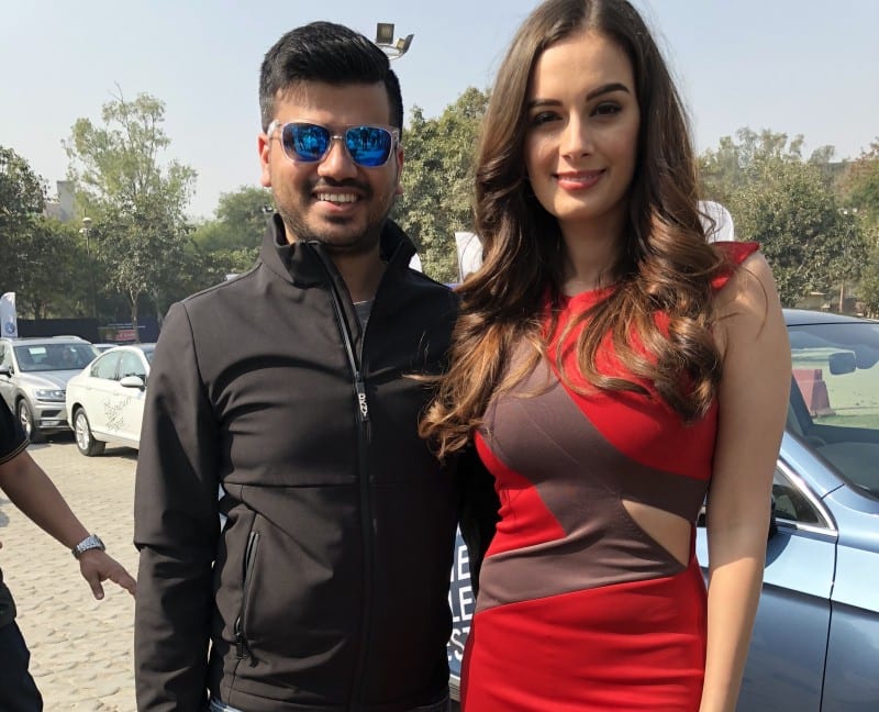 Driving the Volkswagen Passat at the legendary test drive with Evelyn Sharma