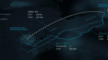 Uber Air – People of Bengaluru, Delhi and Mumbai will be able to cover a 100 minutes journey in 10 minutes UberAir ROUTE_MUMBAI