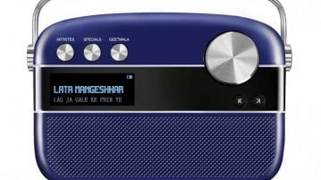 Saregama Carvaan Premium portable digital audio player with in-built stereo speakers and 5000 evergreen Hindi songs for INR 7,390 Saregama Carvaan Premium