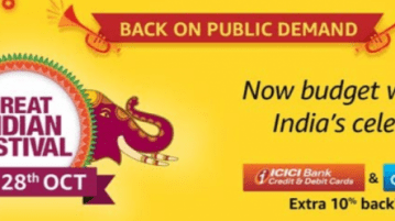 Amazon Great Indian Festival will be back from October 24-28, 2018