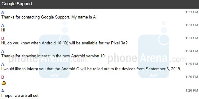 Android 10 launch date
