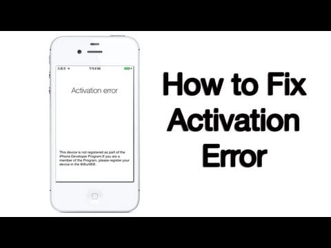 How to fix iphone activation errors