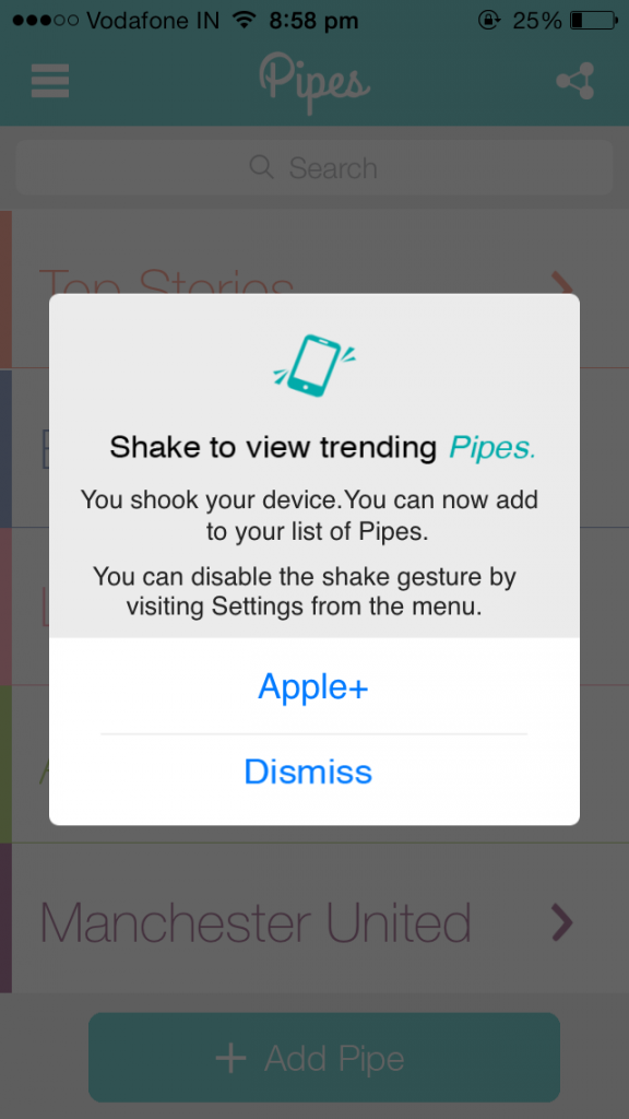 Screenshot 4 - Shake to view trending Pipes