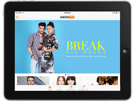 jabong ipad app