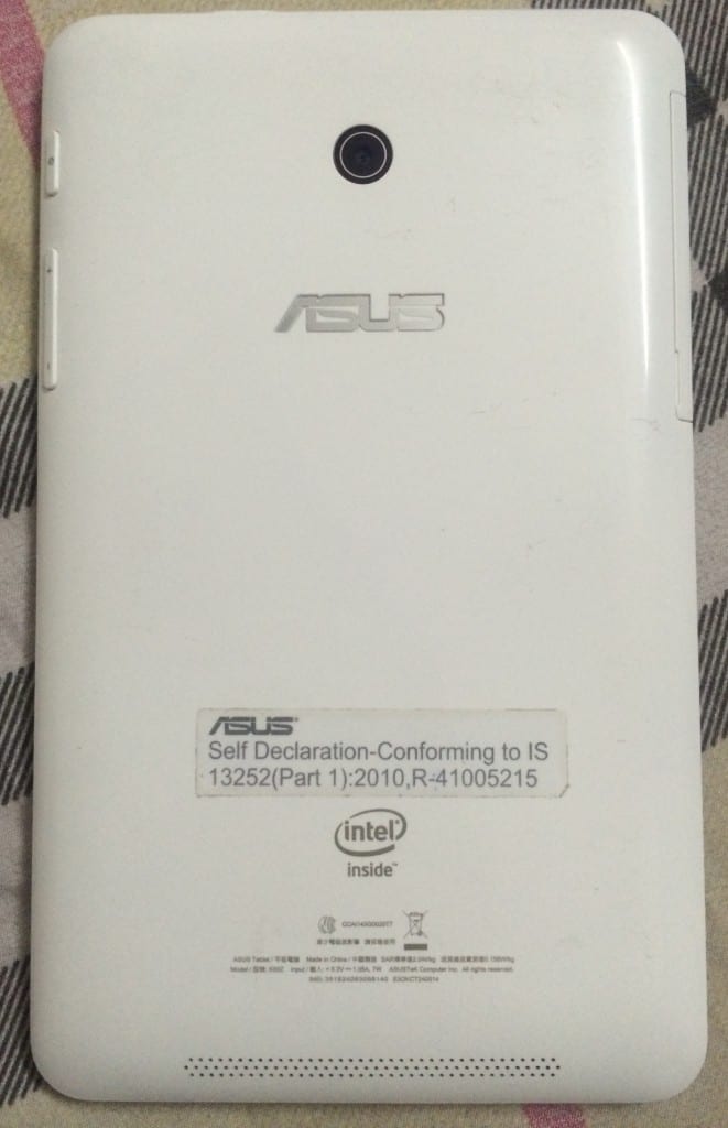 Asus FonePad 7 Back