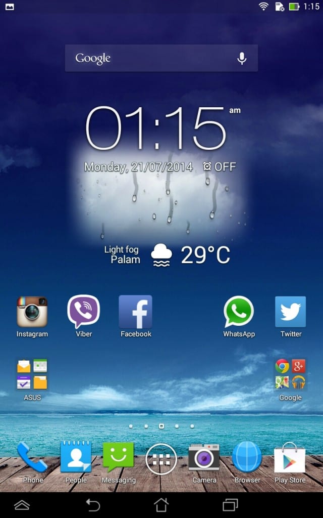 Asus FonePad 7 UI
