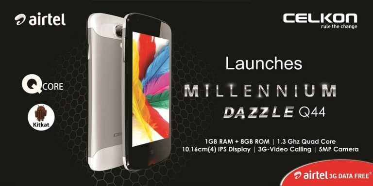 Celkon Millennium Dazzle Q44 launched for 6499/-