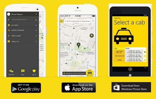 TaxiForSure Android App Sports Tri-colour For Independence Day