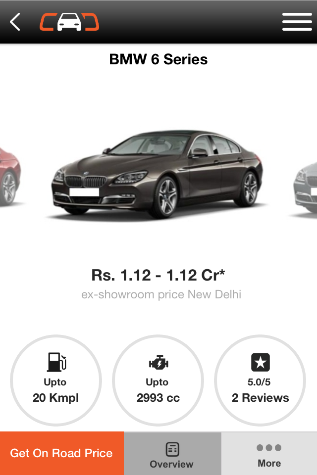 CarDekho iOS App  Modelpage