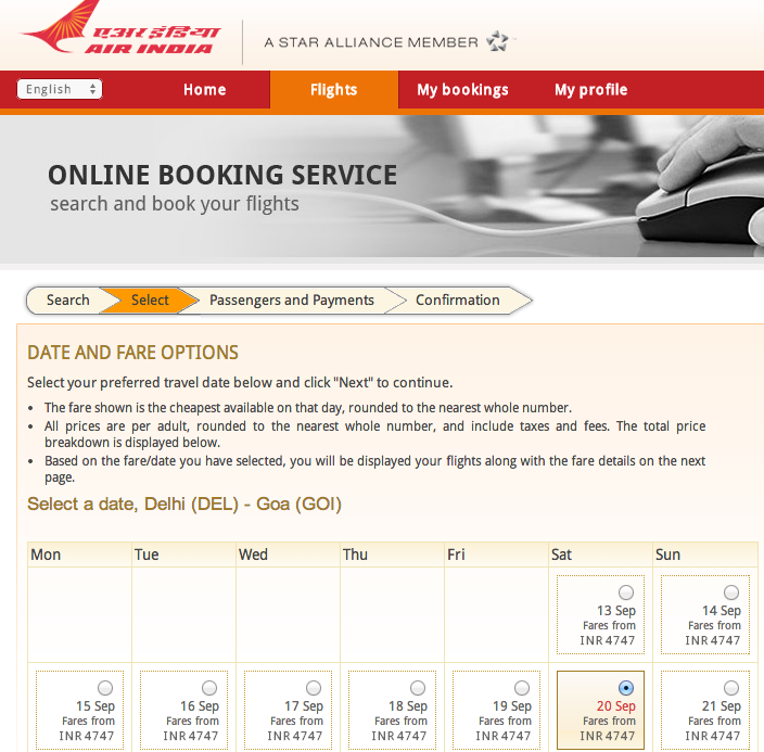 Air India Ticket Sale