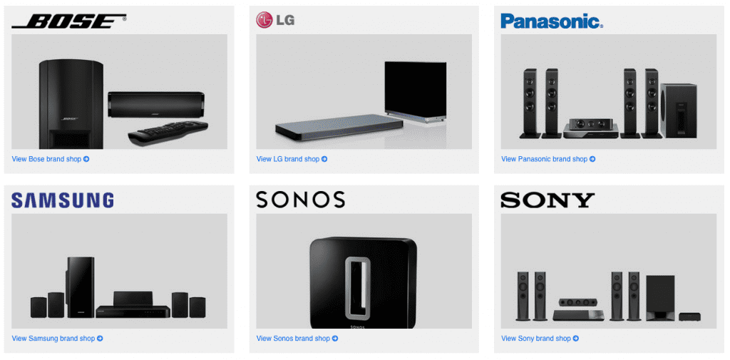 Popular Brands - Home Cinema System 