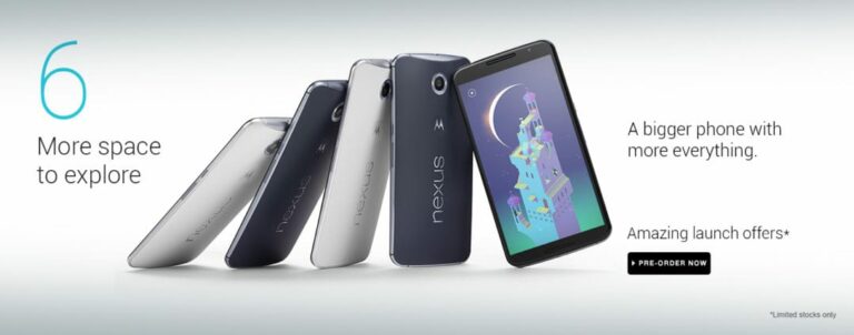 Pre-Order Google & Motorola Nexus 6 on Flipkart and save Rs. 11,500/-
