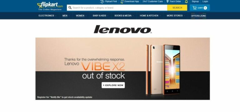 Lenovo Vibe X2 Sold out on Flipkart