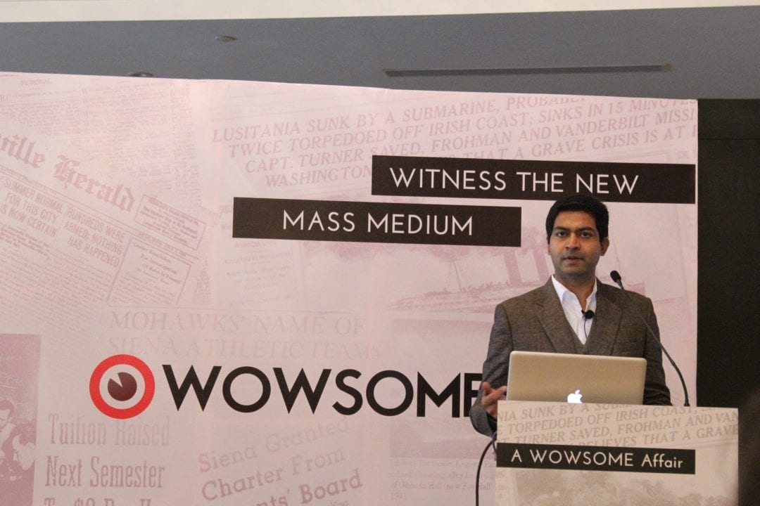 Mr. Vishal Reddy Founder-CEO WOWSOME introducing the  revolutionary app
