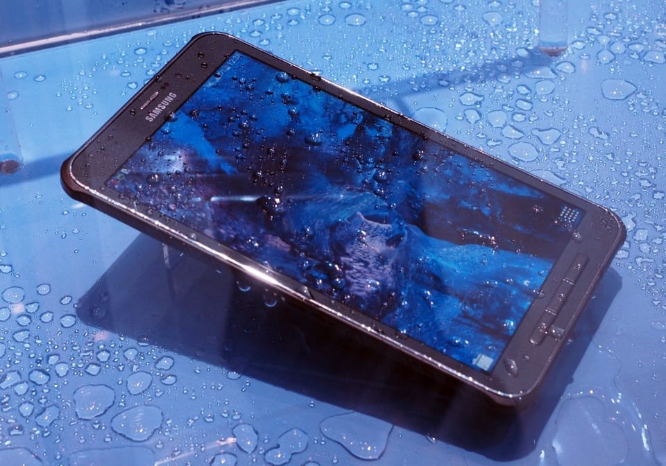 Galaxy Tab Active water test