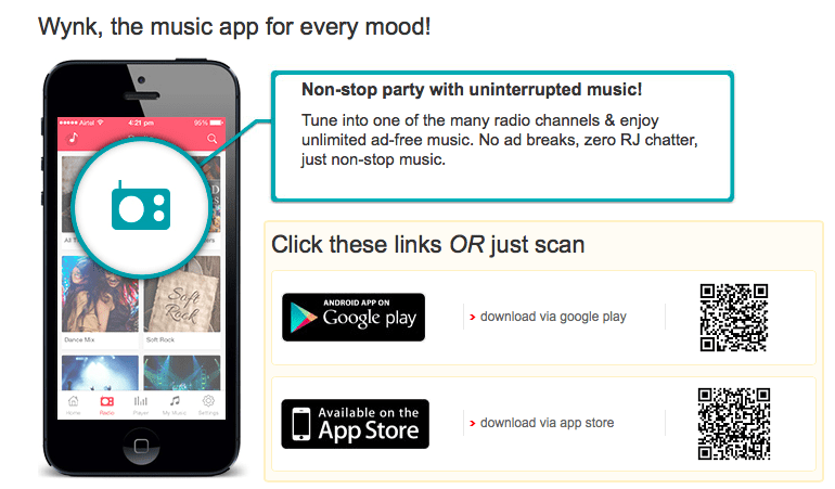 Airtel Wynk Music app download link