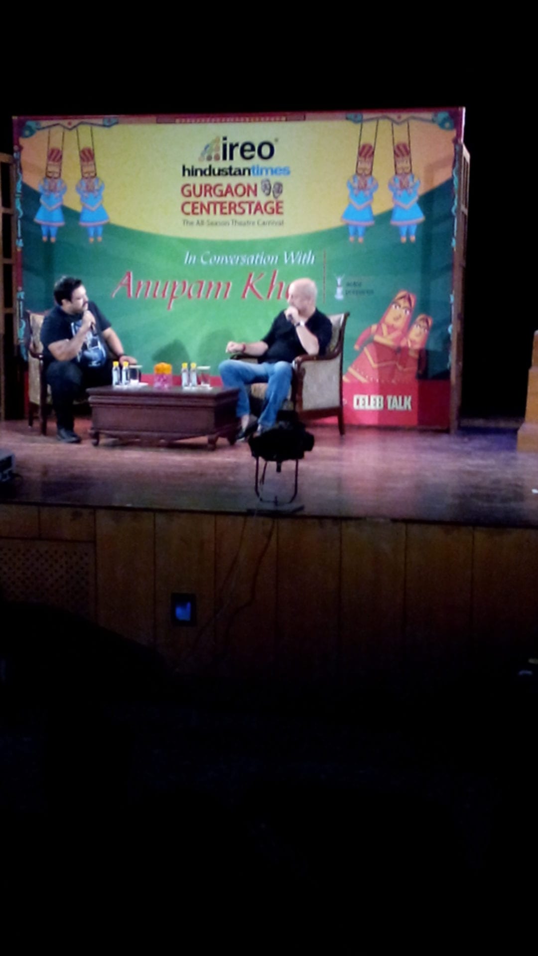 From Left - RJ Nitin and Anupam Kher (R)