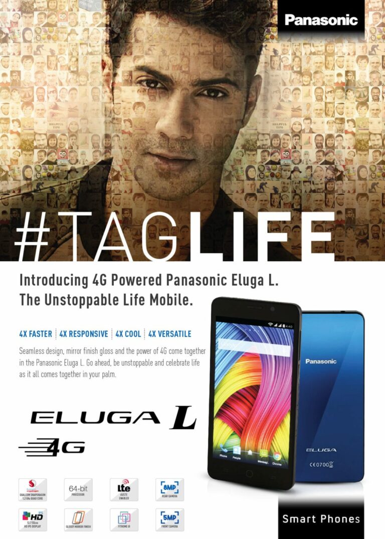 Panasonic introduces its 4G smartphone – ELUGA L 4G for INR 12,990/-