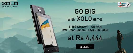 Buy Xolo Era for Rs. 4444 exclusively on Snapdeal