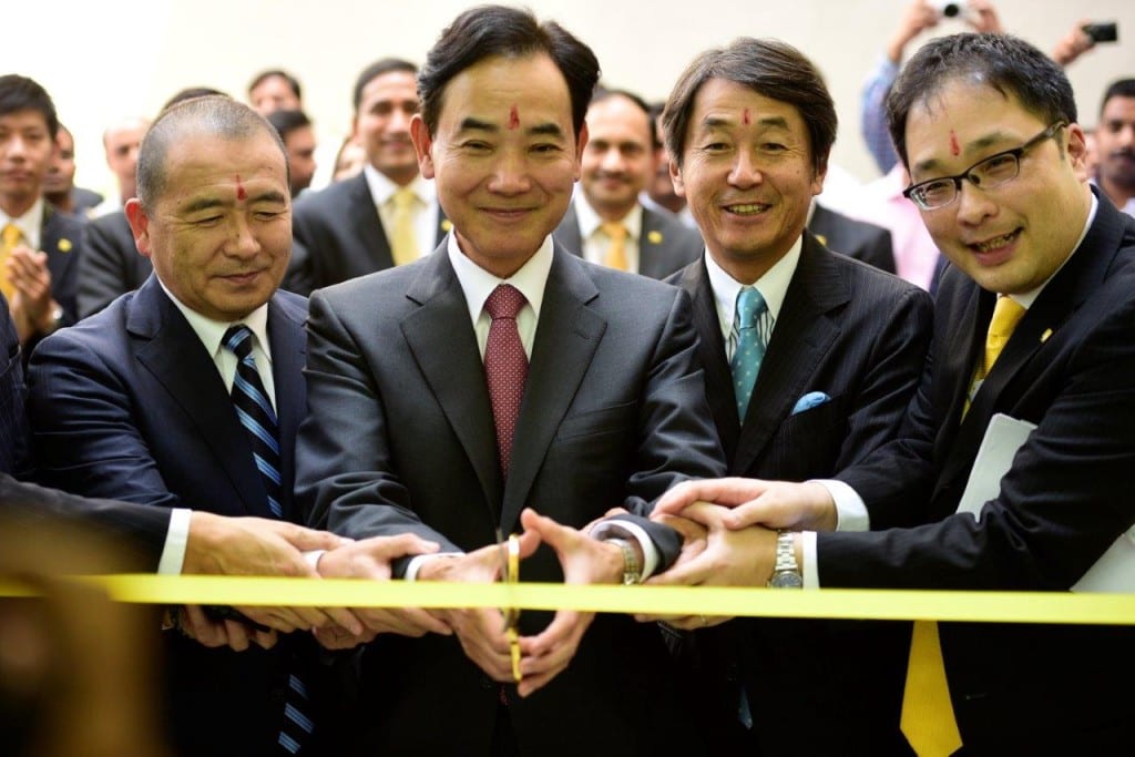 From L to R - Nobuyoshi Gokyu (Sr. VP, GM, Imaging Business, Nikon Corp), Kazuo Ushida (Respresentative Director, Nikon Corp), Yasuyuki Okamoto (Sr. VP, Director, Nikon Corp), Kazuo Ninomiya (MD, Nikon India)