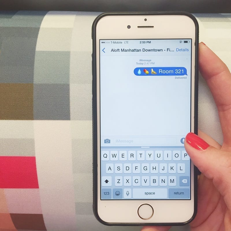 Aloft Hotels launch - Aloft TiGi (Text it. Get it.) An Emoji Room Service