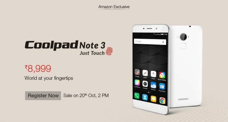 Over half million registrations for Coolpad Note 3 within 72 hours on Amazon India