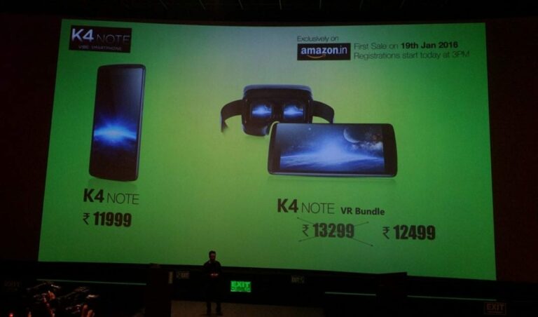 Lenovo launches Vibe K4 Note in India for INR 11,999/- available exclusively on Amazon