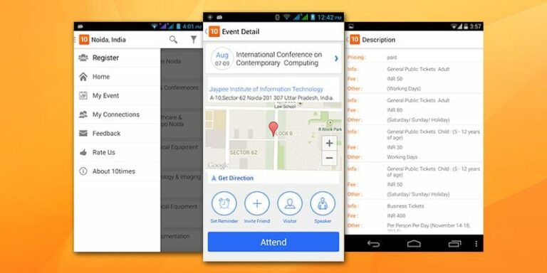 Explore events with 10Times app for Android and iOS