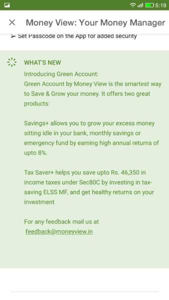 Money View App description 