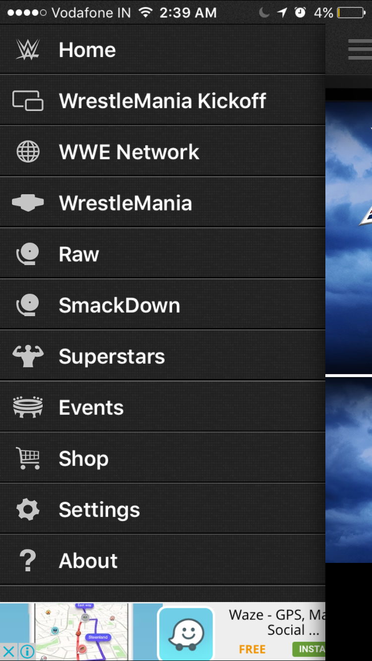 WWE Network Interface