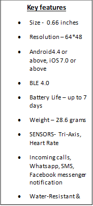 Intex fitRist Pulzz specs