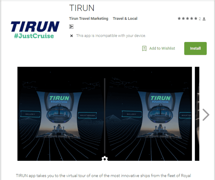  TIRUN VR app lets Cruise enthusiasts to enjoy a virtual glimpse of  Royal Caribbean Cruises