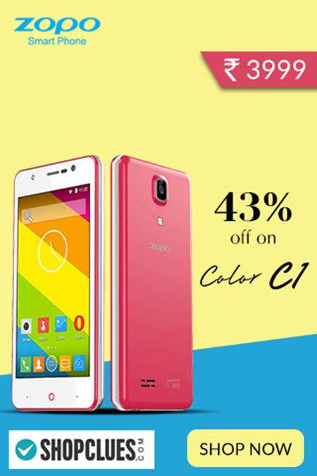 ZOPO announces exclusive campaign on Shopclues for its C1 ZP331 smartphone