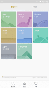 Gionee A1 File Manager