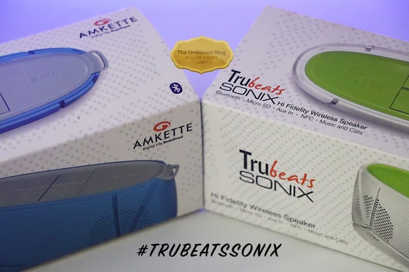 Amkette Trubeats SONIX Wireless Speakers Giveaway 