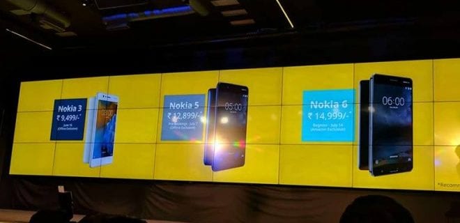 HMD Global launches Nokia 3, 5 and 6 Android smartphones in India. Nokia 6 will be available online exclusively on Amazon.in for INR 14,999