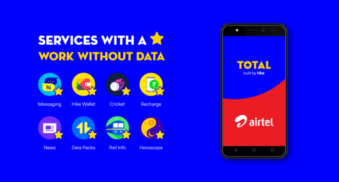 partners with Airtel to bring 'Total, built by hike' on devices