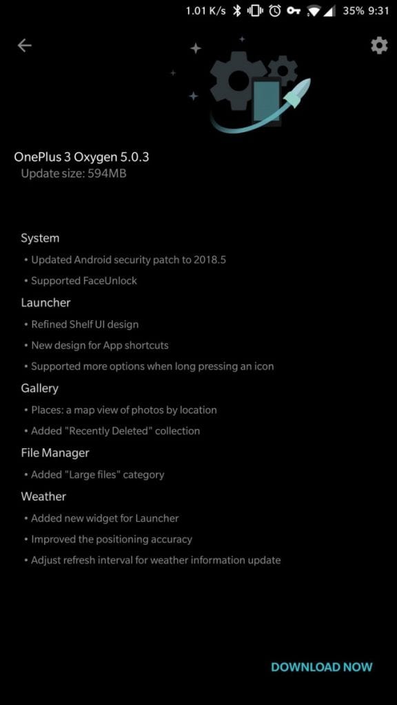 Oxygen OS 5.0.3