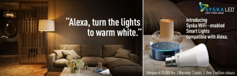 Syska smart lights with Amazon Alexa support launched in India