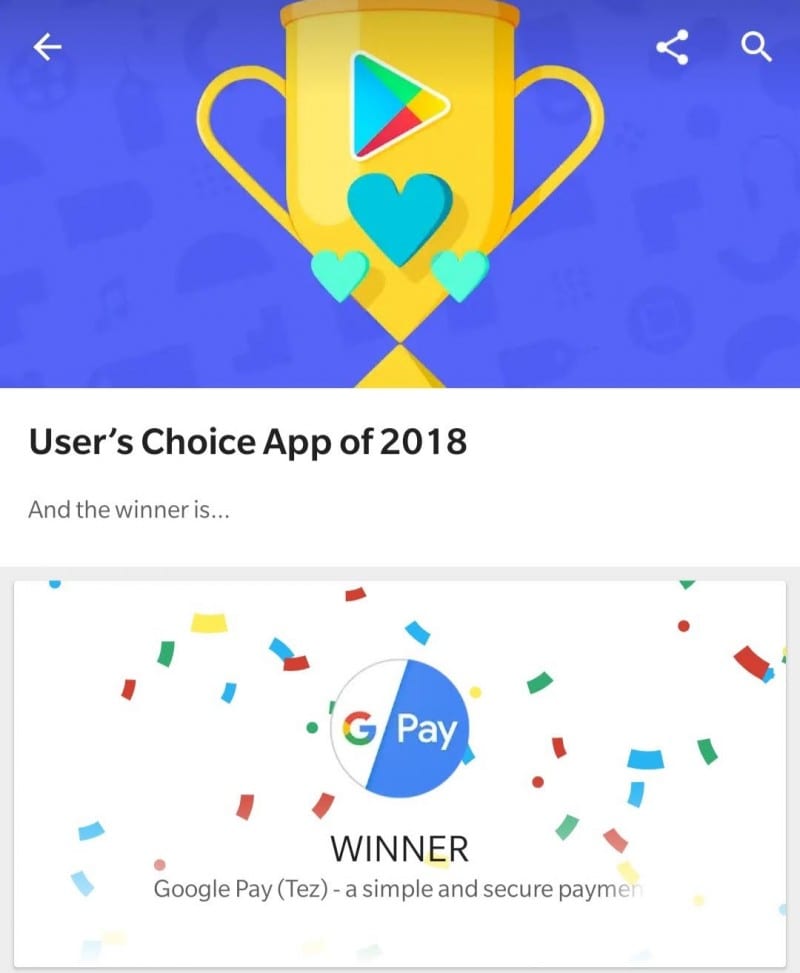Google Play "Best of 2018"