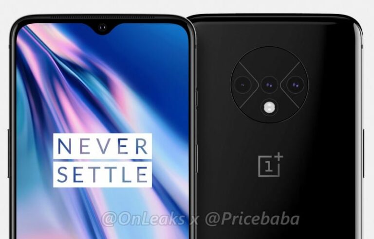OnePlus 7T render surfaces with triple rear camera setup
