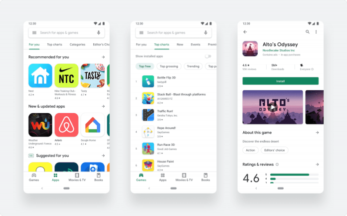 Google Play Redesign Google Play Redesign