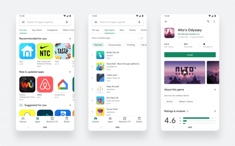 Google Play Store Redesign now rolling out