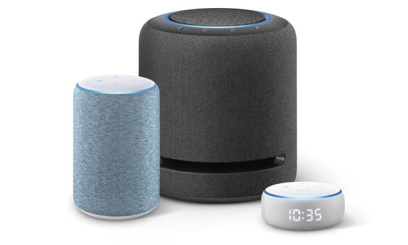 Echo Dot with Clock, New Echo, and Echo Studio