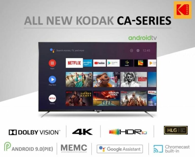 Kodak CA series 43, 50, 55 and 65-inch 4K Android TVs announced