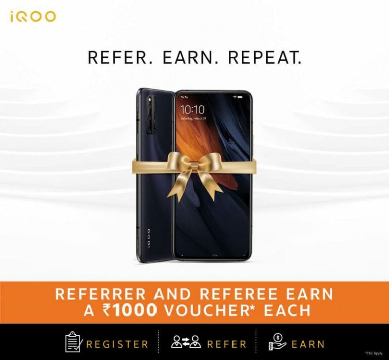 iQOO introduces Referral Program, offers Flipkart voucher of Rs 1,000 for each refferal